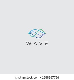 simple modern vector loge wave design