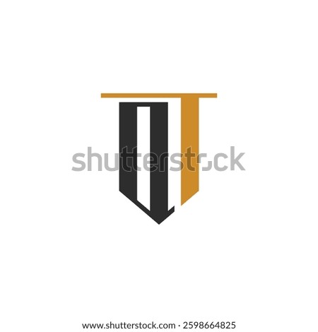 simple and modern vector logo of letter q t
