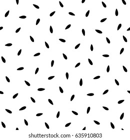 Simple modern vector pattern. Black brush strokes scattered on white background. Modern print for fabric or decoration.
