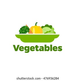 Simple modern vegetable logo