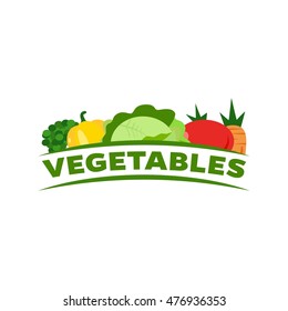 Simple Modern Vegetable Logo Stock Vector (Royalty Free) 476936353 ...