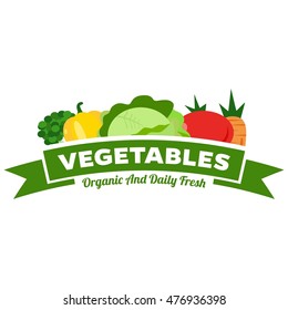 Simple modern vegetable logo