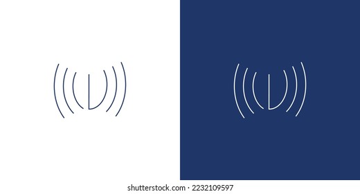 Simple and modern W letter wireless logo design