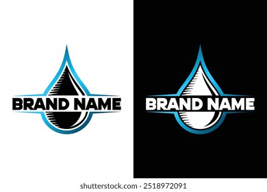 design simples moderno do logotipo do vetor da ilustração da gota de água