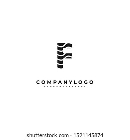 Simple Modern Wavy F Logo Letter Stock Vector (Royalty Free) 1521145874 ...