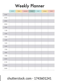 Simple modern weekly planner printable 