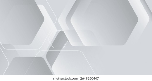 Simple modern white background abstract art vector illustration with hexagon shape nice art graphic