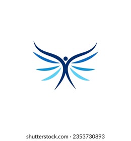 simple and modern wing logo