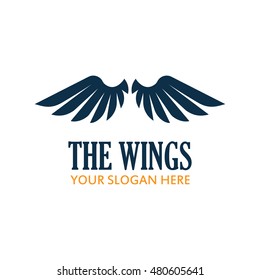 Simple modern wing logo design template