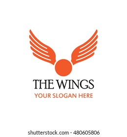 Simple modern wing logo design template