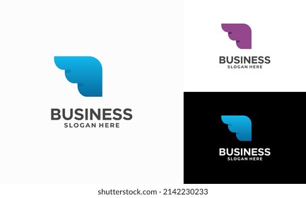 Simple Modern Wing logo designs concept vector, fly logo icon