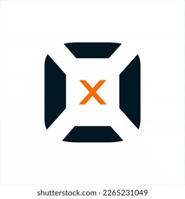 Simple modern x letter design. Industry logos.
