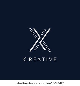 Simple Modern X Letter Logo, Monogram Vector Design Logo Template