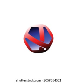 Simple, modern X letter logo inside a hexagon.