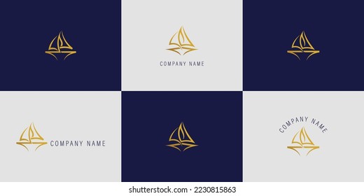 Simple and modern Yacht logo design. 