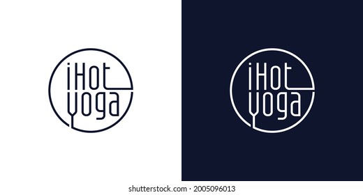 Diseño sencillo y moderno del logotipo del yoga