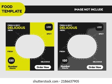 Simple modren Social media template with yellow and green  colour pattern