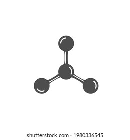 simple molecule icon on white background