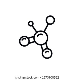Simple molecule line icon. Stroke pictogram. Vector illustration isolated on a white background. Premium quality symbol. Vector sign for mobile app and web sites.