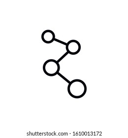 Simple molecule line icon. Stroke pictogram. Vector illustration isolated on a white background. Premium quality symbol. Vector sign for mobile app and web sites.