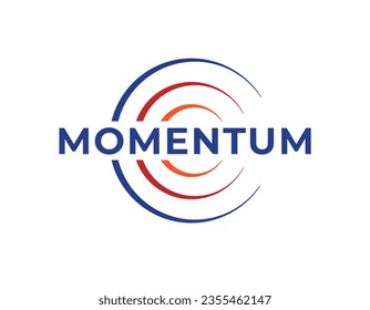 Simple Momentum Ripple Wave Logo Design Template