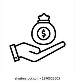 Simple of money and finance related vector line icon