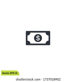 Icono de Dinero simple. Icono de efectivo universal. Vector eps 10