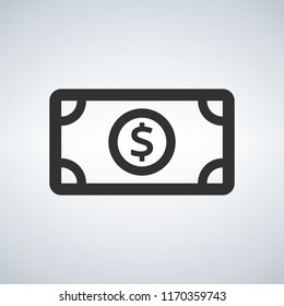 Simple Money icon. Universal cash icon. Vector Icon.