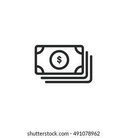 Simple Money Icon. Universal Cash Icon. Vector Icon