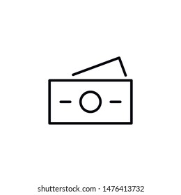 Simple money line icon. Stroke pictogram. Vector illustration isolated on a white background. Premium quality symbols. Vector sign for mobile app and web sites.