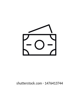 Simple money line icon. Stroke pictogram. Vector illustration isolated on a white background. Premium quality symbols. Vector sign for mobile app and web sites.
