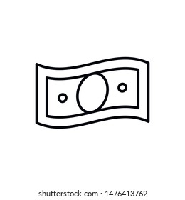 Simple money line icon. Stroke pictogram. Vector illustration isolated on a white background. Premium quality symbols. Vector sign for mobile app and web sites.