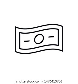 Simple money line icon. Stroke pictogram. Vector illustration isolated on a white background. Premium quality symbols. Vector sign for mobile app and web sites.