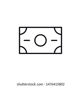 Simple money line icon. Stroke pictogram. Vector illustration isolated on a white background. Premium quality symbols. Vector sign for mobile app and web sites.