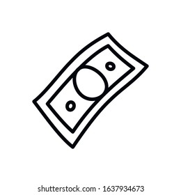 Simple money line icon. Stroke pictogram. Vector illustration isolated on a white background. Premium quality symbol. Vector sign for mobile app and web sites.
