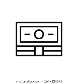 Simple money line icon. Stroke pictogram. Vector illustration isolated on a white background. Premium quality symbol. Vector sign for mobile app and web sites.