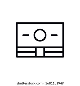 Simple money line icon. Stroke pictogram. Vector illustration isolated on a white background. Premium quality symbol. Vector sign for mobile app and web sites.
