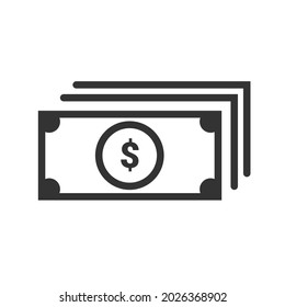 vector de icono de línea de dinero simple