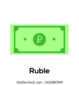 simple money vector illustration, Ruble currency vector