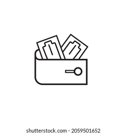 Simple Money Wallet Vector Design Icon