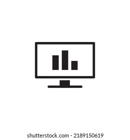 Simple Monitor Icon, Vector Illustration