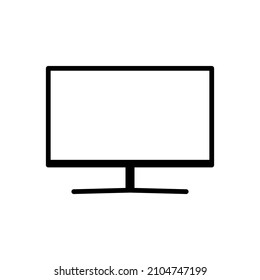 Simple monitor line icon. Monitor icon. Isolated illustration vector on a white background. Vector sign for mobile app, web site and other uses.