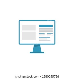Simple monitor vector flat design