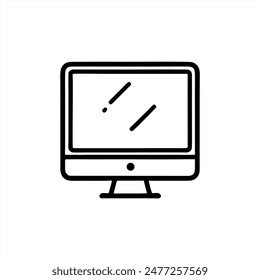 Simple Monitor Vector with Minimalist and modern design