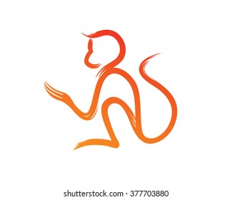 Simple Monkey Silhouette