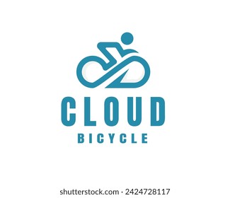 simple mono line bicycle art logo icon symbol design template illustration inspiration