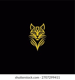 Simple línea mono gato vista trasera logo diseño Plantilla ilustración inspiración
