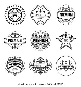 Simple Mono Lines Logos Collection. Premium Quality Brands.