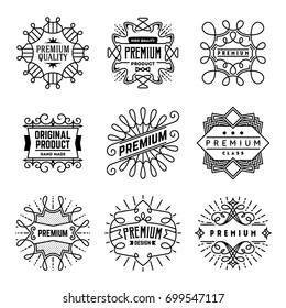 Simple Mono Lines Logos Collection. Premium Quality Brands.
