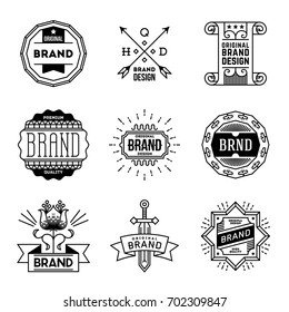 Simple Mono Lines Logos Collection. Retro Brand 2.